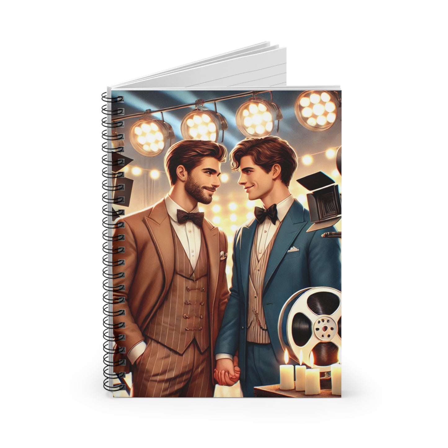 Cinematic Romance Spiral Notebook – Perfect for Creatives & Film Lovers