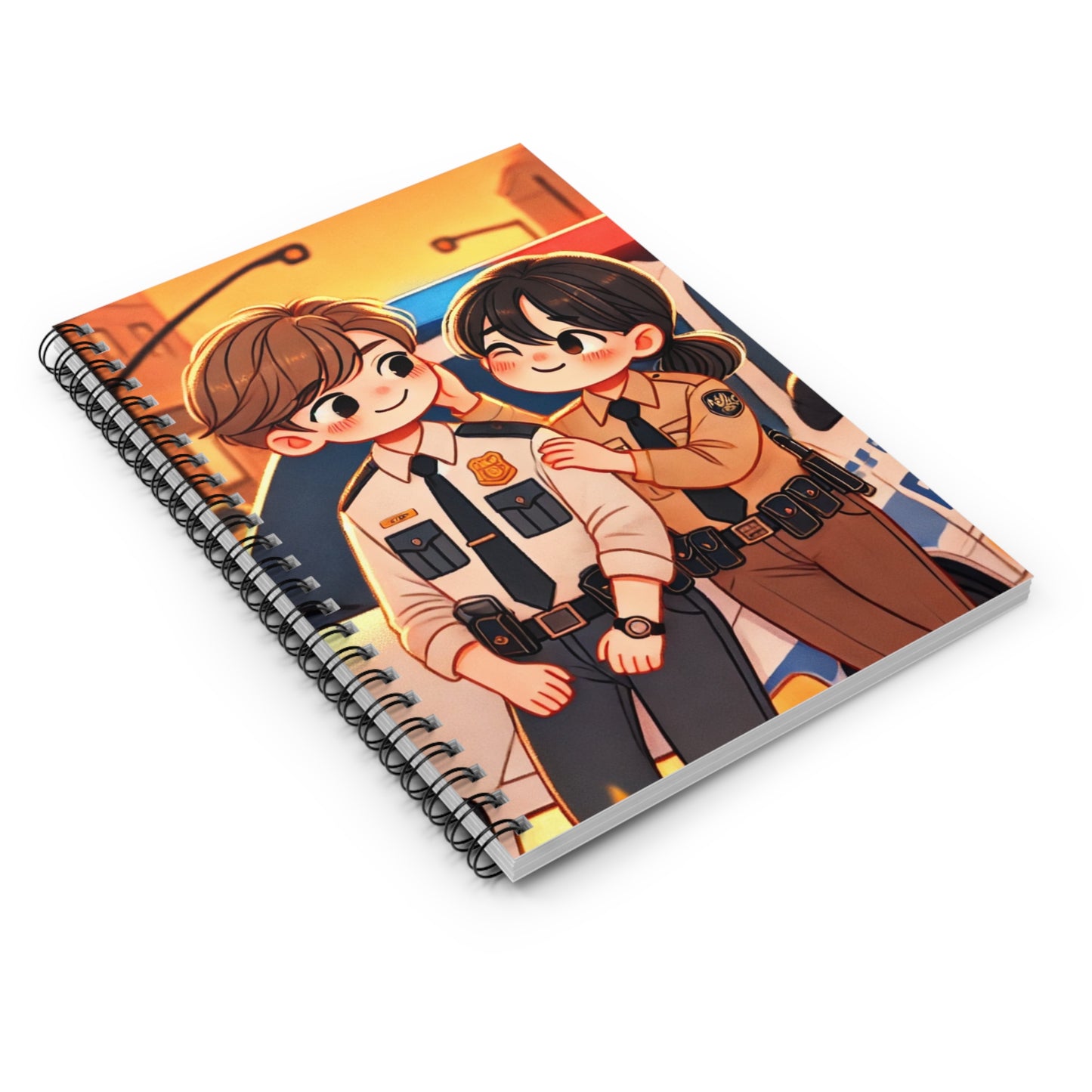 Charming Police-Themed Spiral Notebook - Perfect for Students & Officers