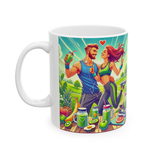Fitness Motivation Ceramic Mug - 11oz & 15oz - Healthy Lifestyle Design