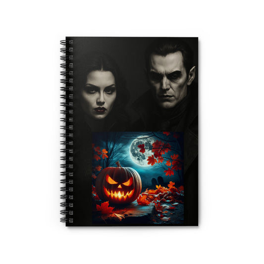 Spooky Halloween Spiral Notebook - Ruled Lined, Journal for Writers, Fall Decor, Gifts for Halloween, Horror Lovers, Cute Notebook