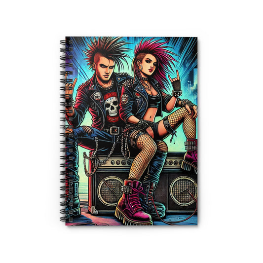 Punk Rock Spiral Notebook - Ruled Line