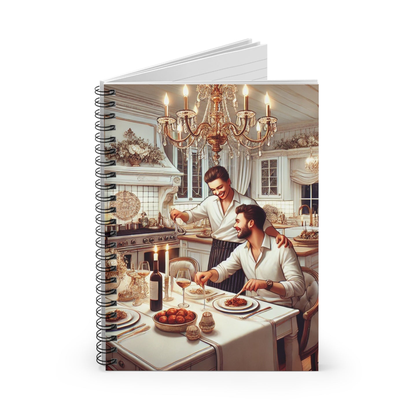 Elegant Dining Spiral Notebook - Perfect for Romantic Dinners and Culinary Inspirations