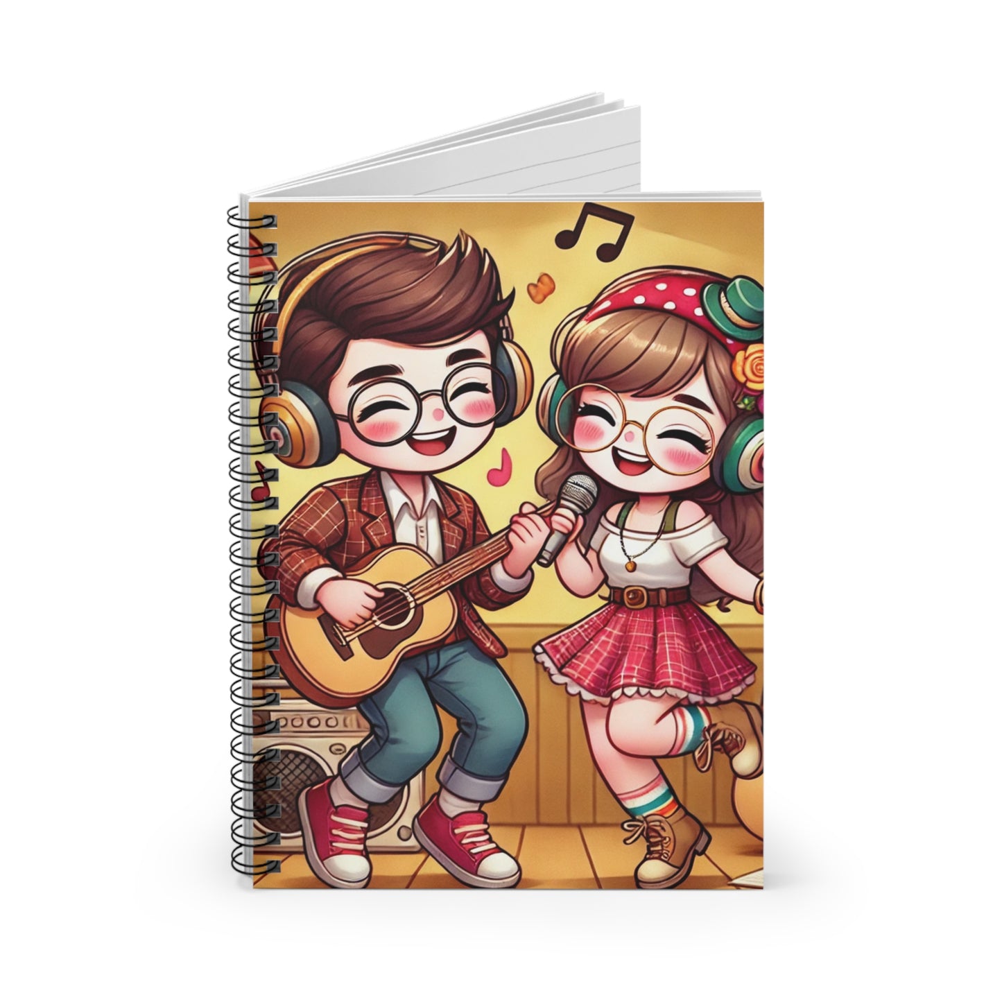 Musical Duo Spiral Notebook - Perfect for Music Lovers and Creative Souls