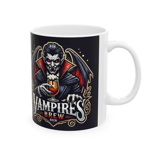 Vampire's Brew Ceramic Mug - 11oz & 15oz Halloween Coffee Cup