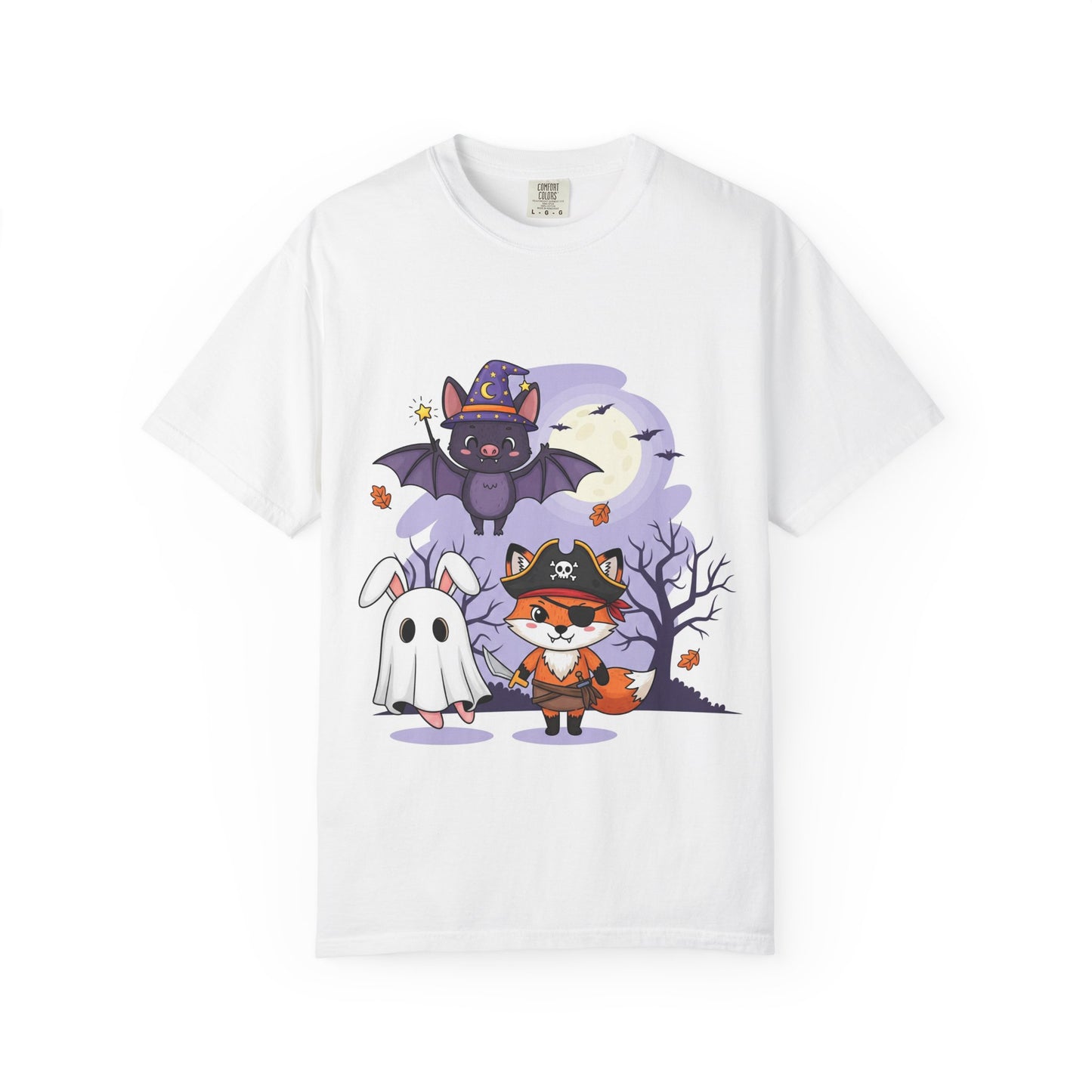Whimsical Halloween T-shirt, Perfect for Fall Celebrations, Cute Ghost and Bat Design, Unisex Style for All Ages, Great for Costume [...]