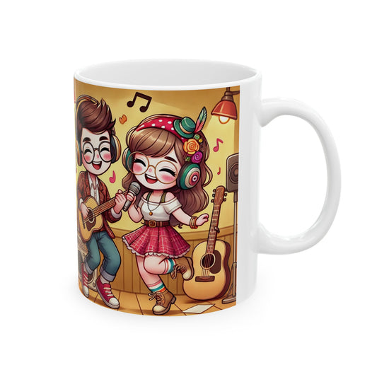 Musical Vibes Ceramic Mug - Perfect Gift for Music Lovers