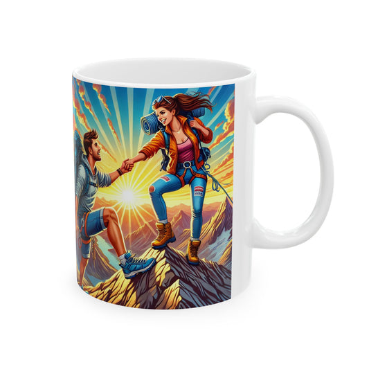 Adventure Couples Ceramic Mug - Perfect Gift for Outdoor Enthusiasts