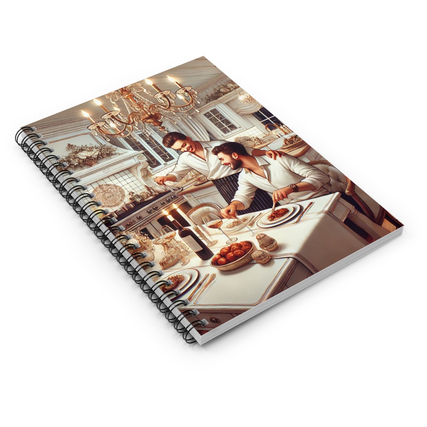 Elegant Dining Spiral Notebook - Perfect for Romantic Dinners and Culinary Inspirations