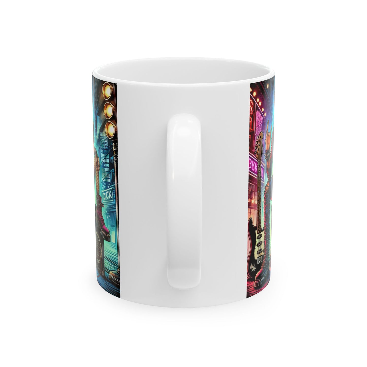 Punk Rock Ceramic Mug – 11oz & 15oz | Vibrant Goth Design for Music Lovers