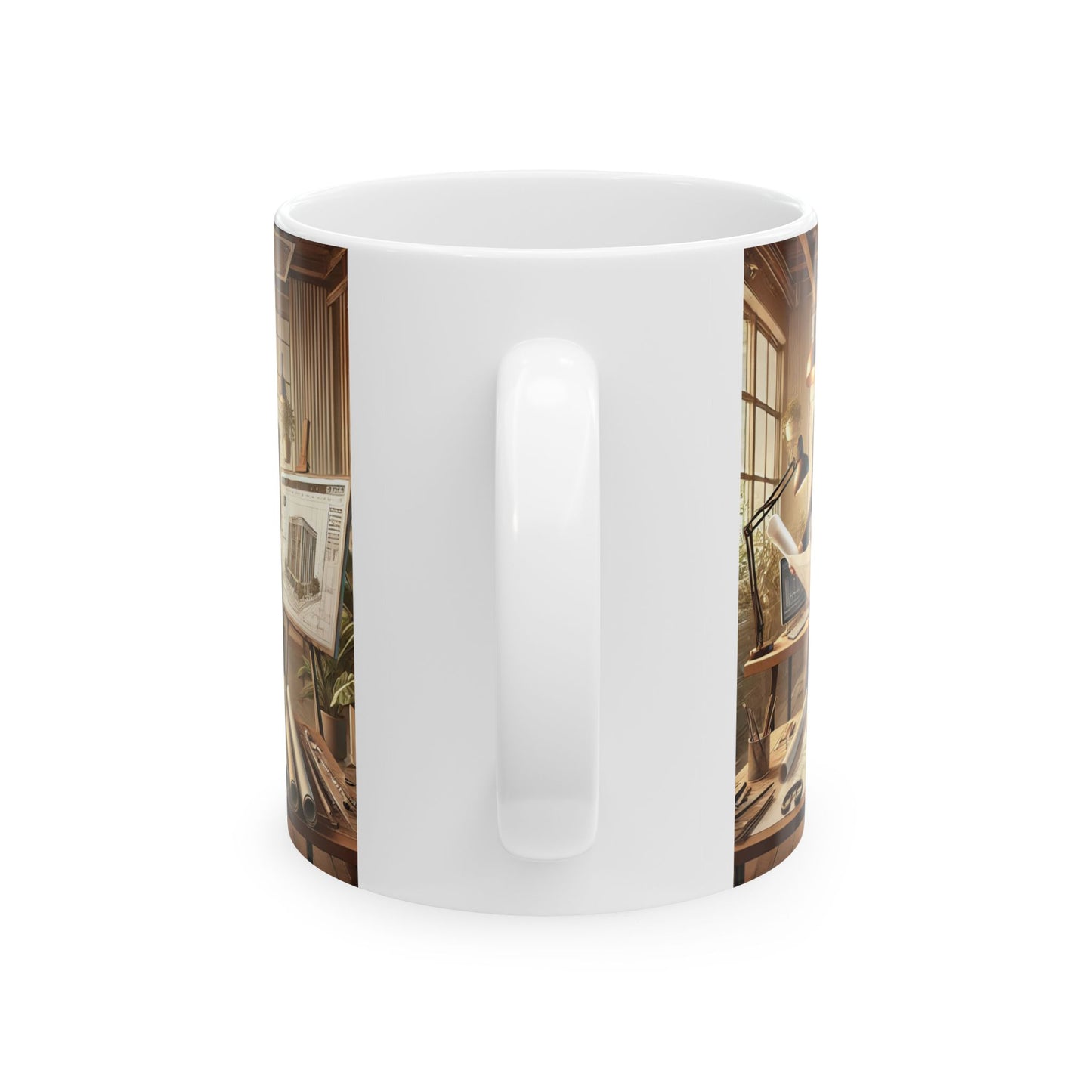 Architectural Design Ceramic Mug - Perfect for Professionals & Creatives