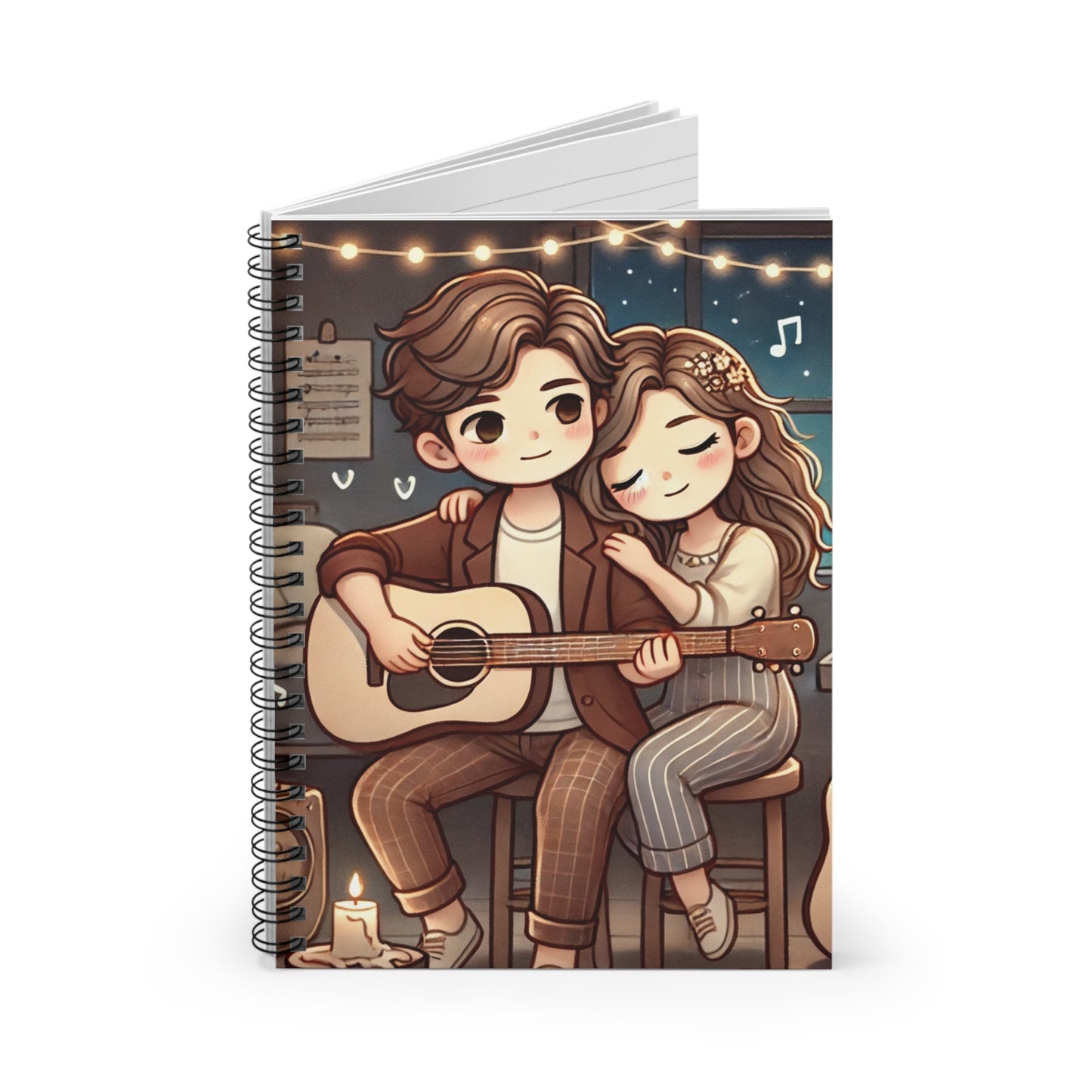 Adorable Couple Spiral Notebook - Perfect for Love Notes & Memories