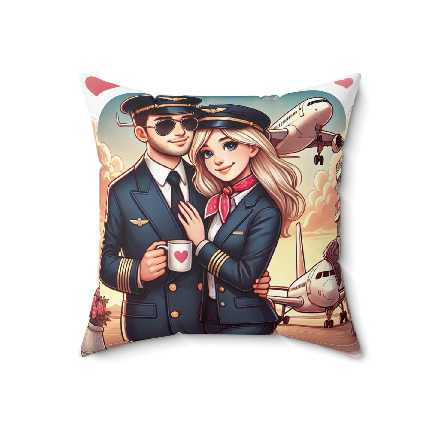 Spun Polyester Square Pillow