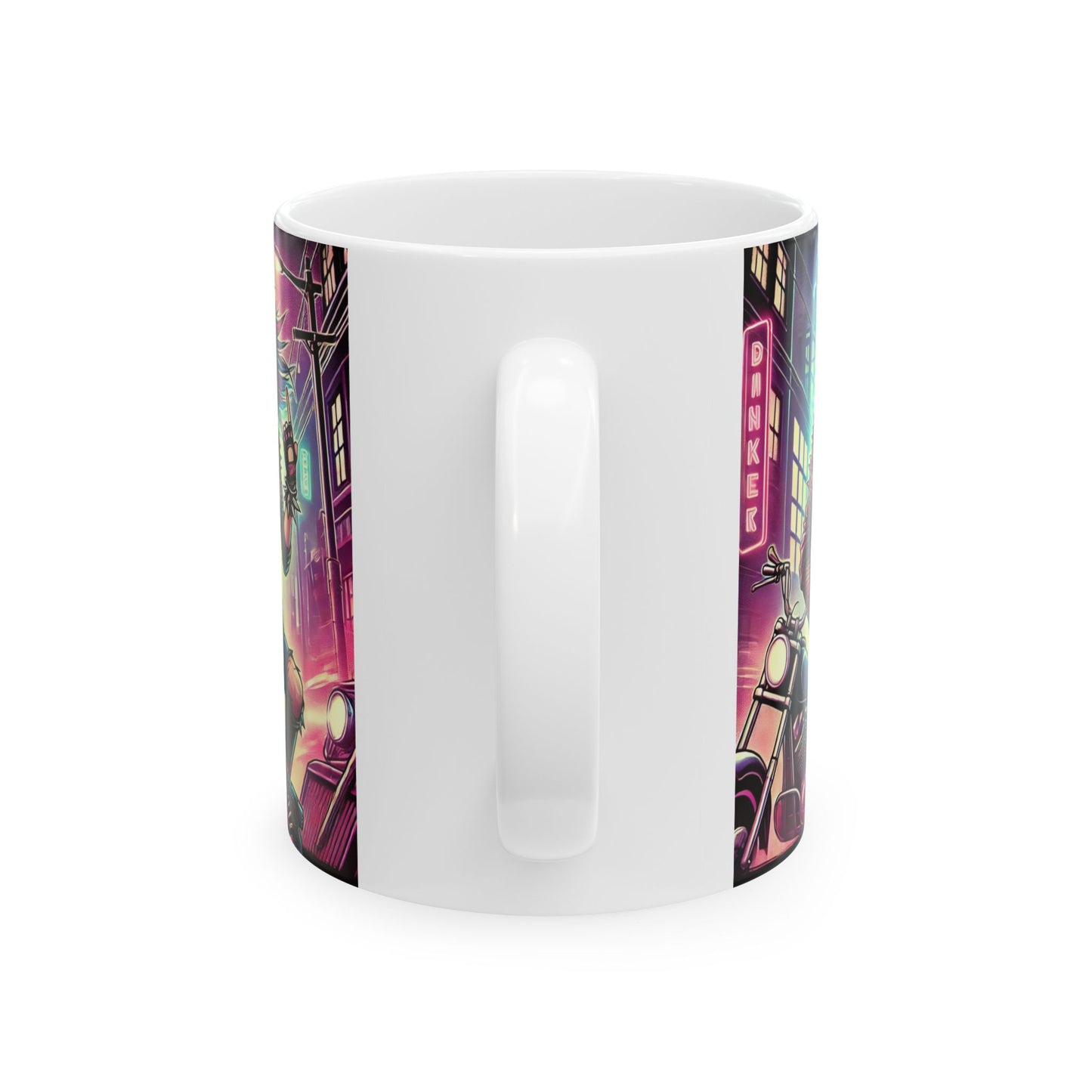 Punk Style Ceramic Mug - 11oz & 15oz - Perfect for Coffee Lovers and Rebel Spirits
