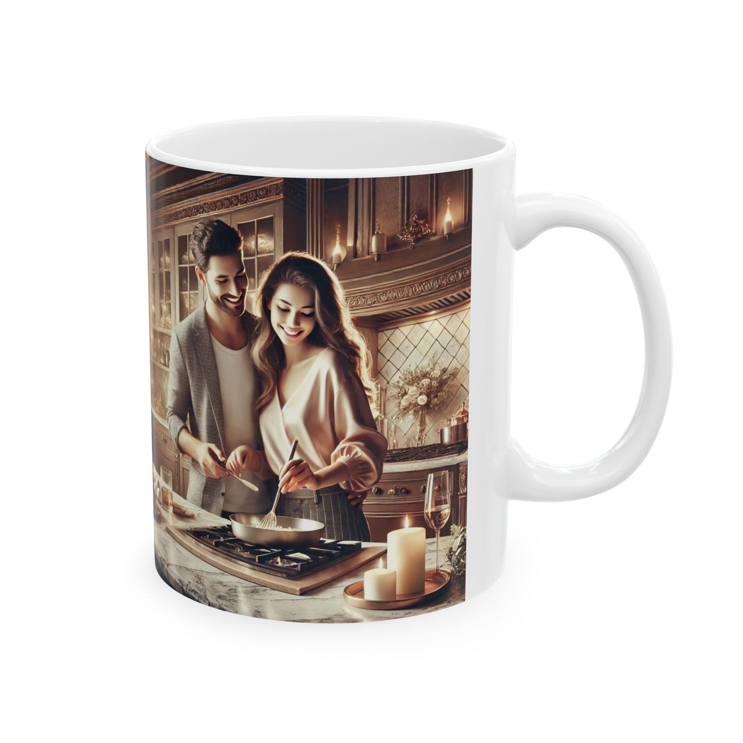Romantic Couple Ceramic Mug - 11oz & 15oz - Perfect Gift for Home and Kitchen