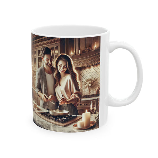 Romantic Couple Ceramic Mug - 11oz & 15oz - Perfect Gift for Home and Kitchen