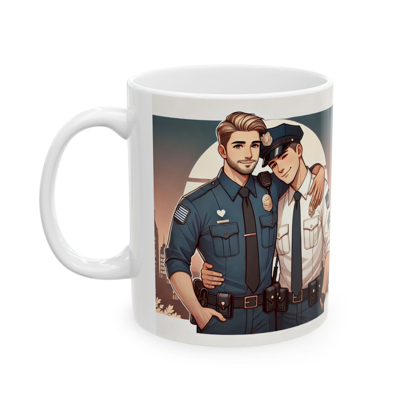 Heartwarming Police Officer Ceramic Mug - Perfect Gift for Law Enforcement Supporters