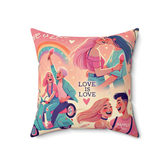 Spun Polyester Square Pillow