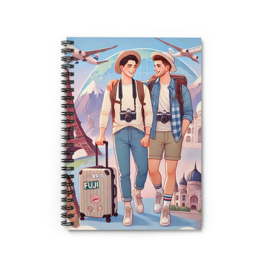 Travel Memories Spiral Notebook - Ruled Line, Adventure-Themed Journal for LGBTQ+ Travelers