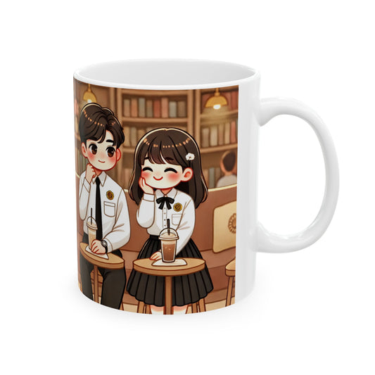 Cute Café Ceramic Mug - Cozy Coffee Moments