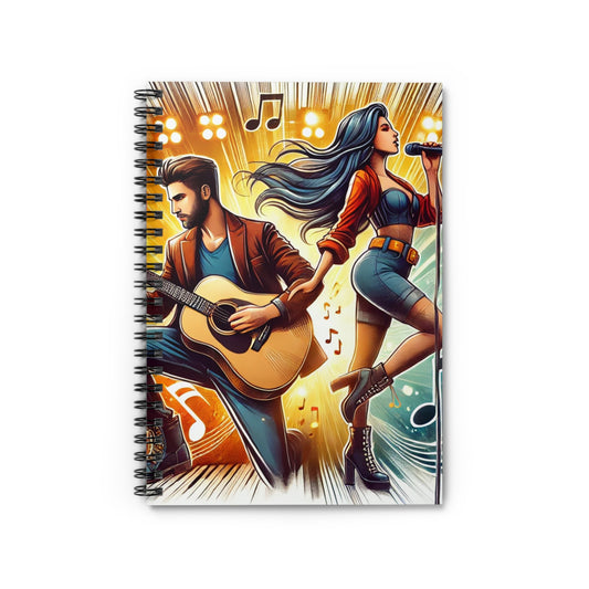 Musical Duo Spiral Notebook - Perfect for Music Lovers