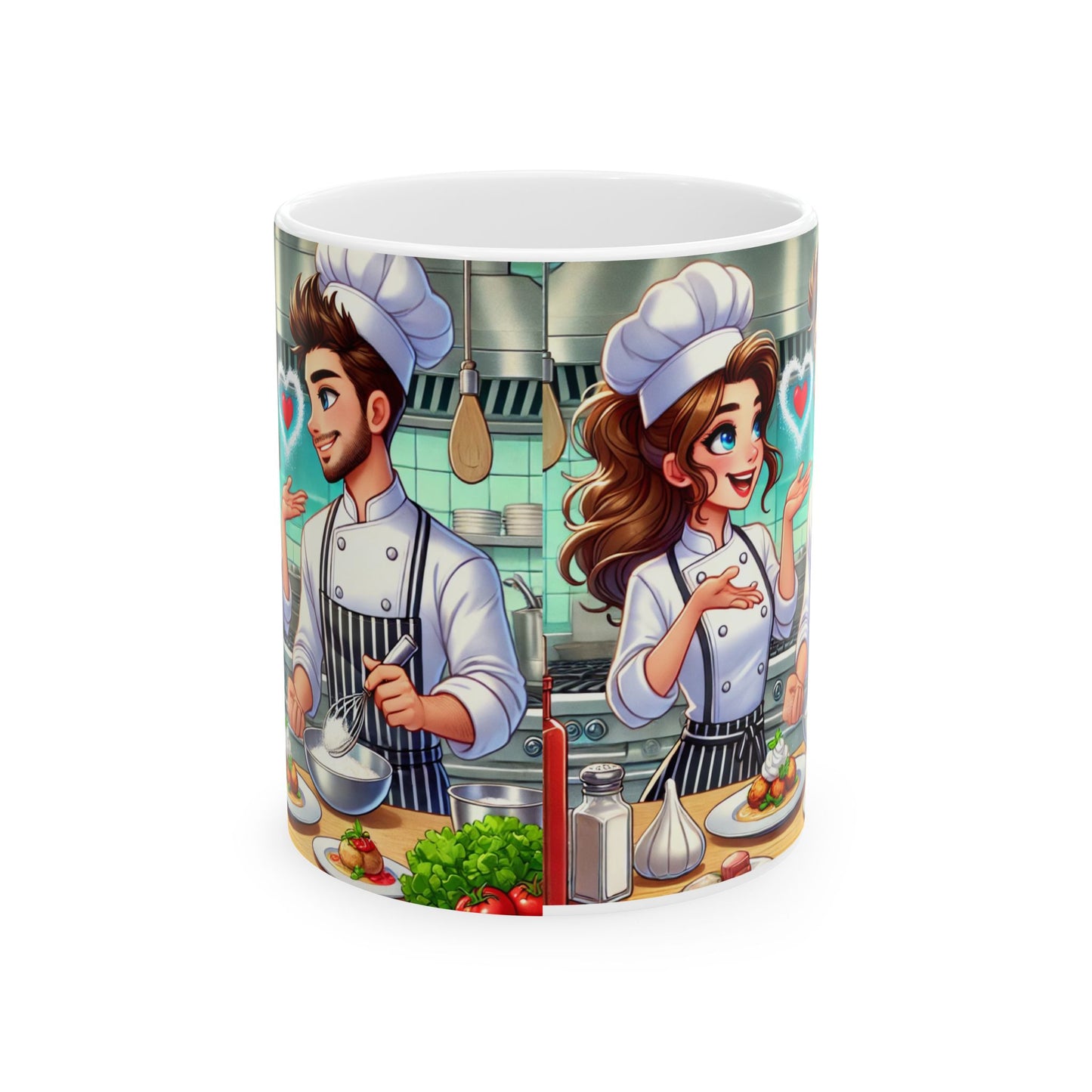 Chefs at Work Ceramic Mug - Perfect Gift for Food Lovers and Culinary Enthusiasts