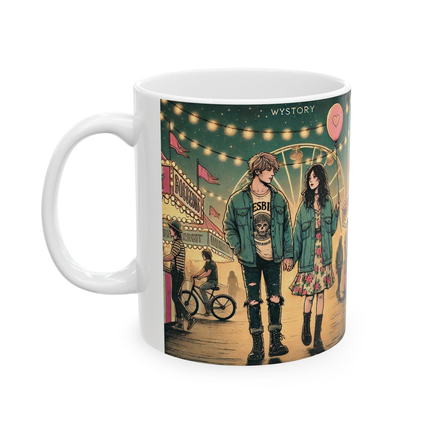 Vintage Carnival Themed Ceramic Mug | 11oz & 15oz