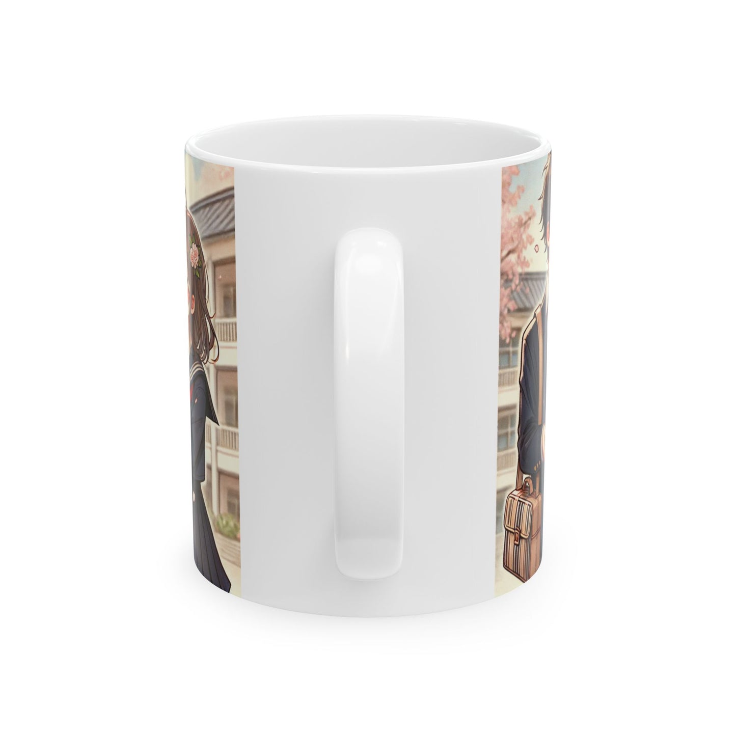 Anime Romance Ceramic Mug - Cute Couple Design, Perfect for Gifts and Everyday Use