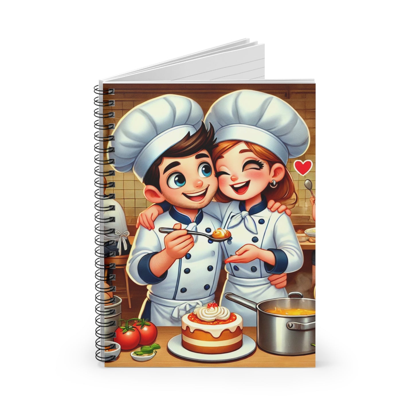 Cute Chef Spiral Notebook - Ruled Line for Cooking Enthusiasts